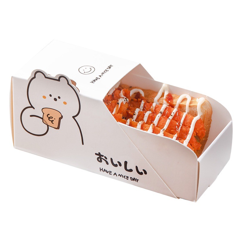 Internet Celebrity Drawer Sandwich Packaging Box Hamburger Lunch Box Breakfast Thick Egg Toast Packaging Box Baking West Point
