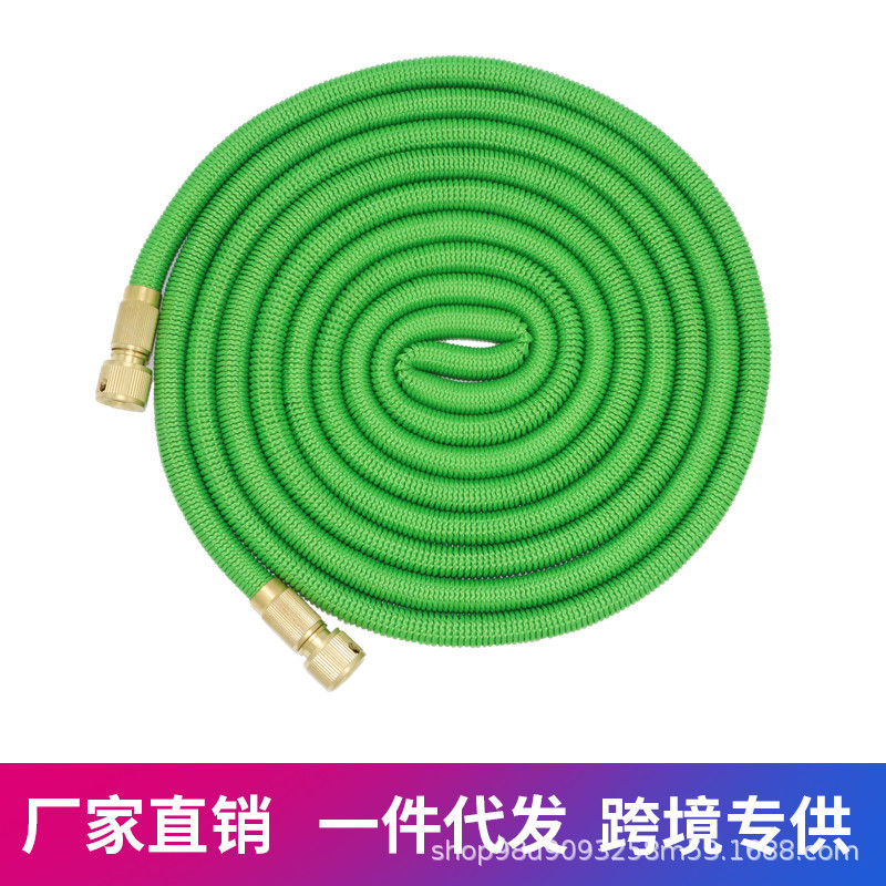 Green copper quick connect factory wholesale new telescopic car wash water pipe seamless ribbon watering water pipe natural latex