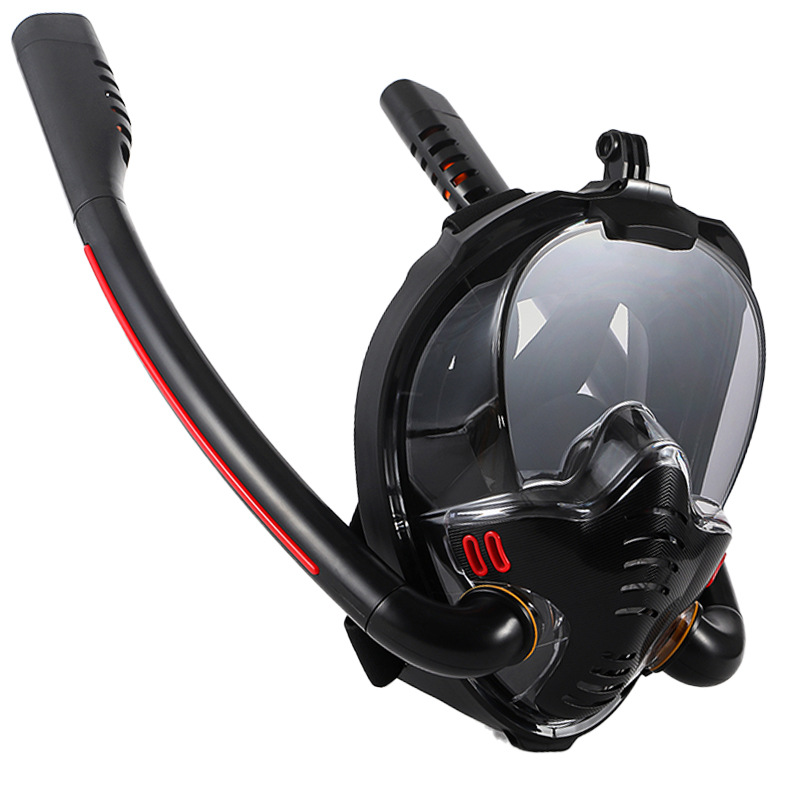 Manufacturer hot sale K3 double tube full face snorkeling mask full dry diving mask adult swimming mask diving goggles