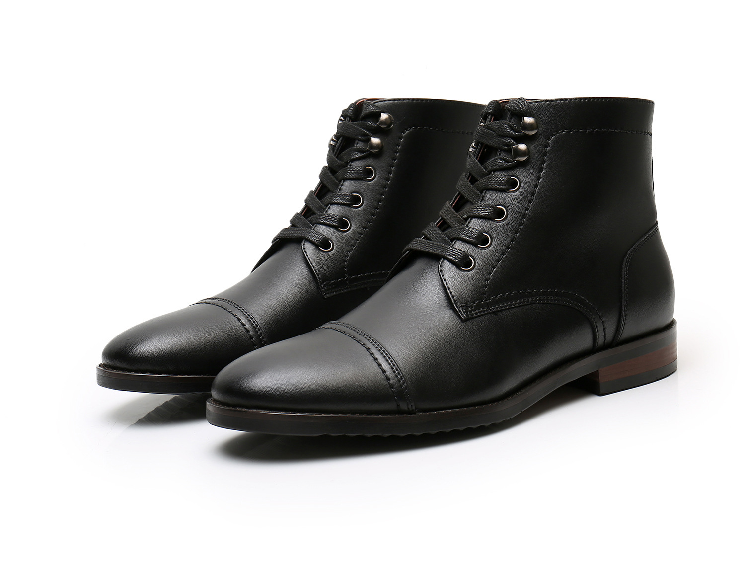 Picture of Martin boots men's high-top autumn breathable Men's shoes British style overalls boots leather retro high-top boots motorcycle boots men