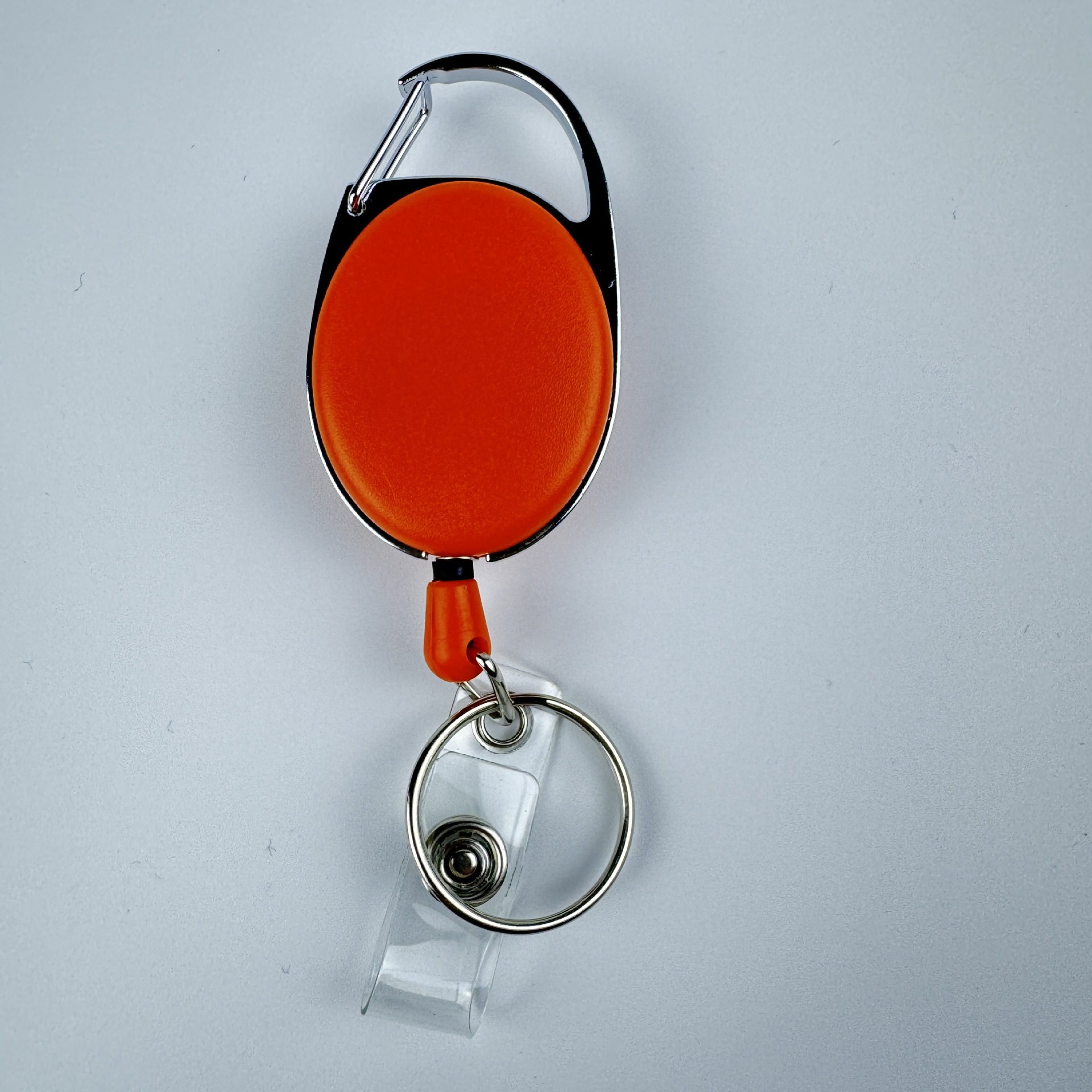 Picture of Oval Outdoor Solid Color Solid Color Easy Pull Buckle Easy Pull Retractable Buckle Wire Pull Cable ID Buckle Retractable Keychain