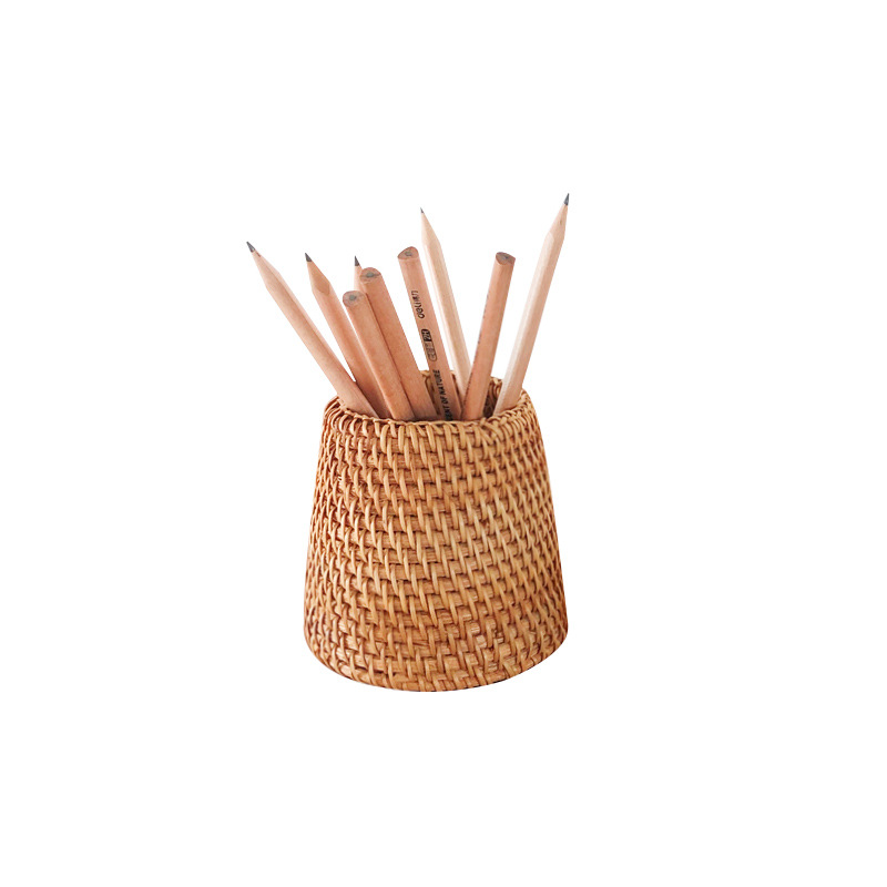 Picture of Rattan Pen Holder Tea Set Bamboo Tea Tongs Tea Spoon Tea Needle Pu'Er Tea Six-Piece Tea Ceremony Accessory Storage Box Rustic Style