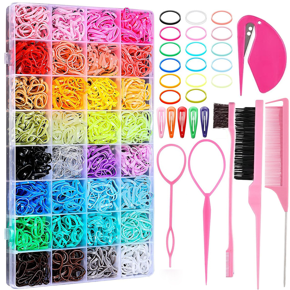 Children's Jewelry Hairpin Hair Comb Disposable Hair Rope Baby's Hair Ring Gift Box Girl's Side Clip Korean Style Hair Accessories Combination Set