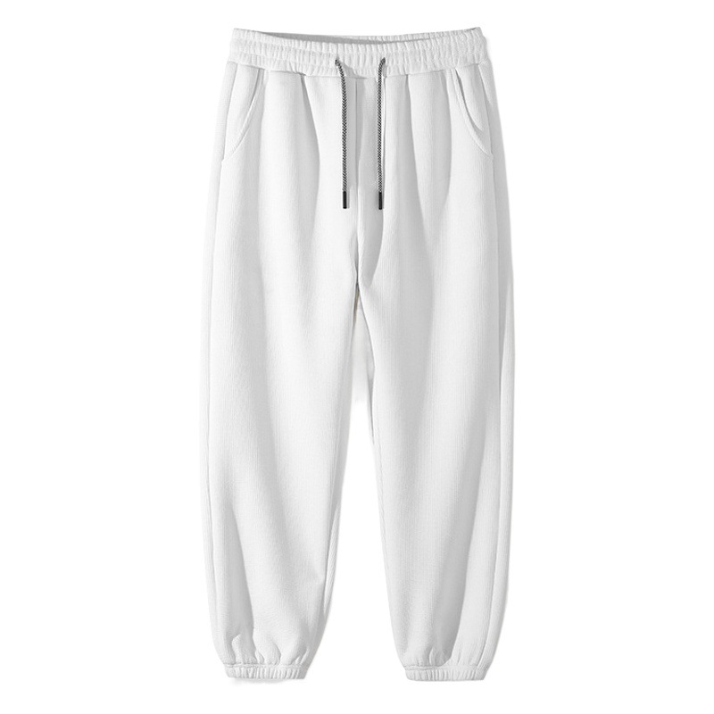pants men's casual trendy waffle ankle-tied four seasons loose sports pants fashionable thin breathable bathroom