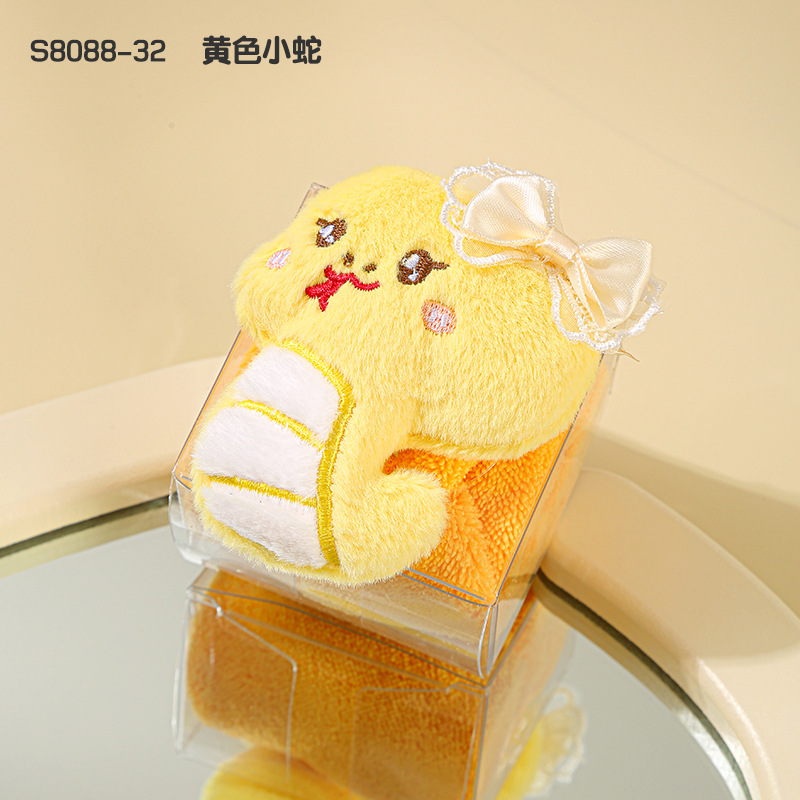Picture of Hand gift towel creative towel cartoon animal children's square towel Tulip small towel gift box doll