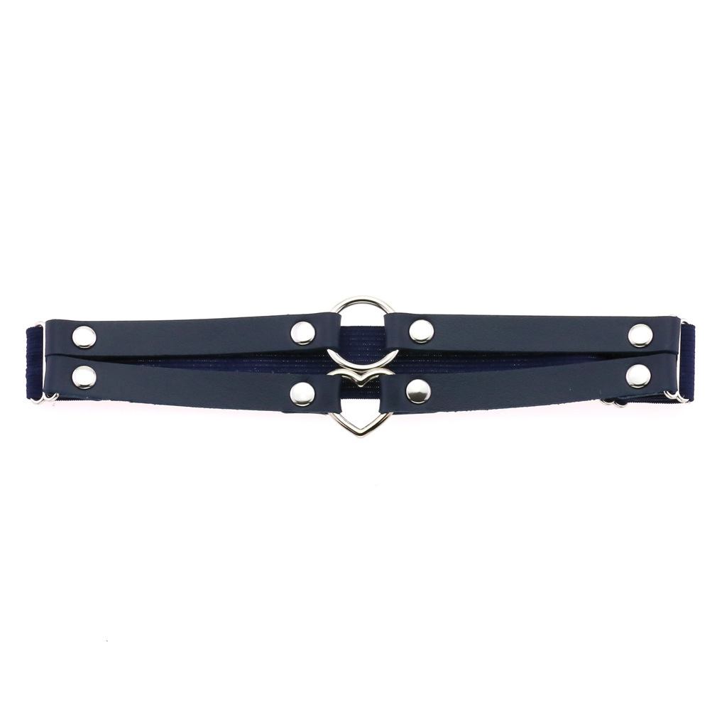 Picture of Cross-border personality temperament sexy punk style double-line ring leather thigh ring peach-shaped love-shaped elastic garter belt