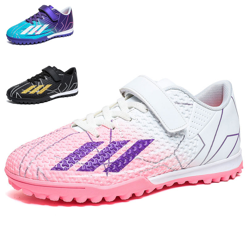 Cross-border Children's Football Shoes Training Shoes Broken Nails Free Lace-up Short Nails for Boys and Girls Non-slip Wear-resistant Competition for Primary School Students