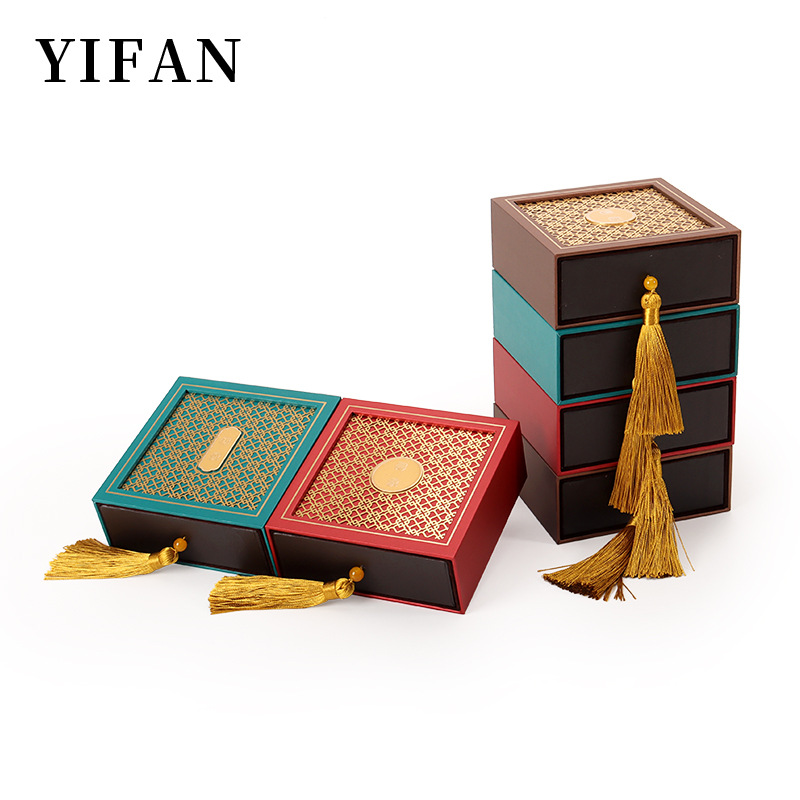 Creative Tassel Bracelet Pendant Packaging Box Drawer Type Heritage Jewelry Box Collectible Ornaments Storage Gift Box