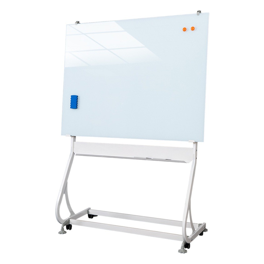 Qifu Braced Glass Whiteboard Movable Easy to Write Easy to Erase Business Office Training Home Writing Board Painting