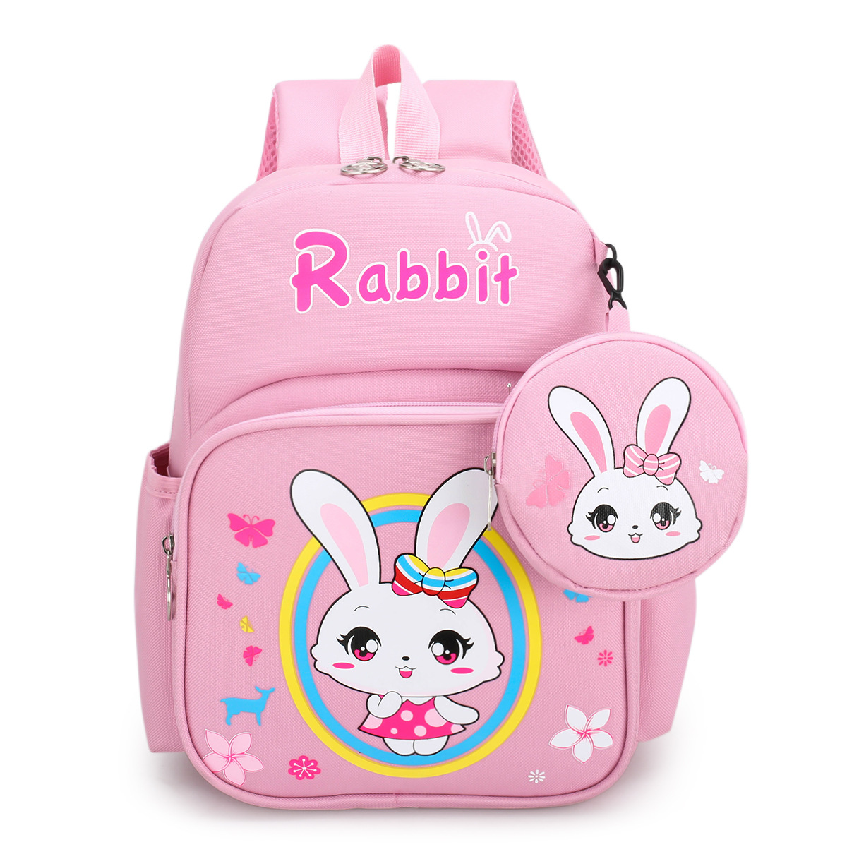 Picture of Pupils' Bag with Coin Purse Children's Printed Schoolbag Cute Cartoon Children's Ridge Protection Schoolbag