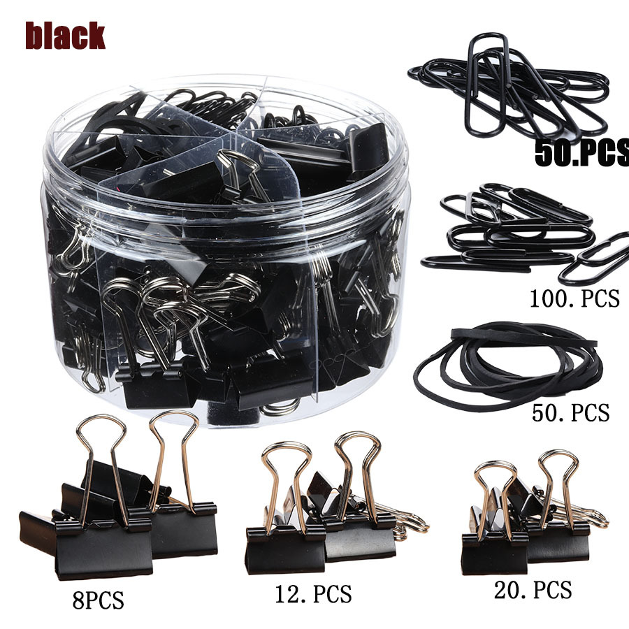 Picture of Cross-Border Hot Selling Color Long Tail Clip Black Swallowtail Clip Metal Information Ticket Clip Creative Office Stationery Combination