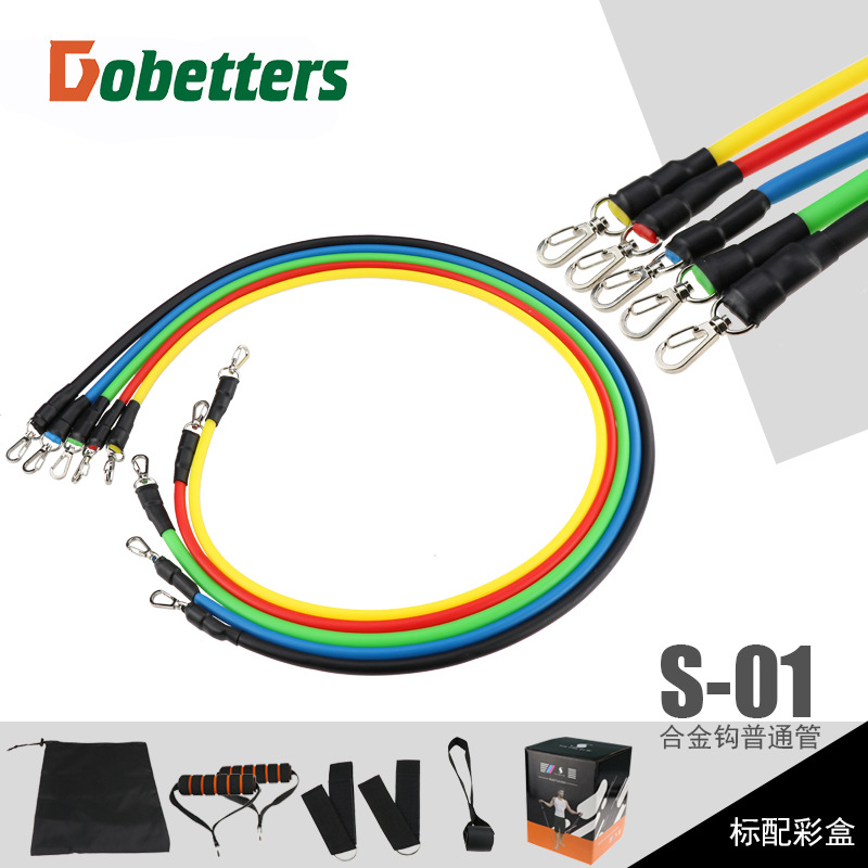 Picture of 11 piece set of tension device tension rope fitness function tension device set muscle training with elastic set Wholesale