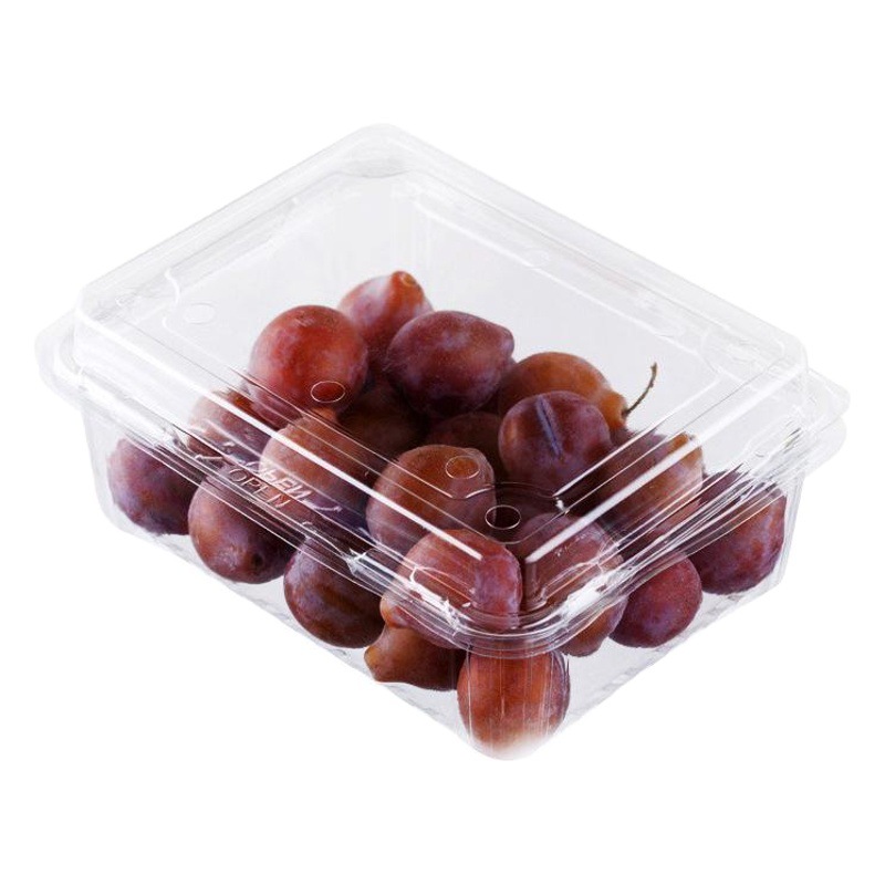 Fruit Box Plastic with Lid Disposable Fruit Cutting Box Transparent Fresh Supermarket Special Packaging Box Wholesale