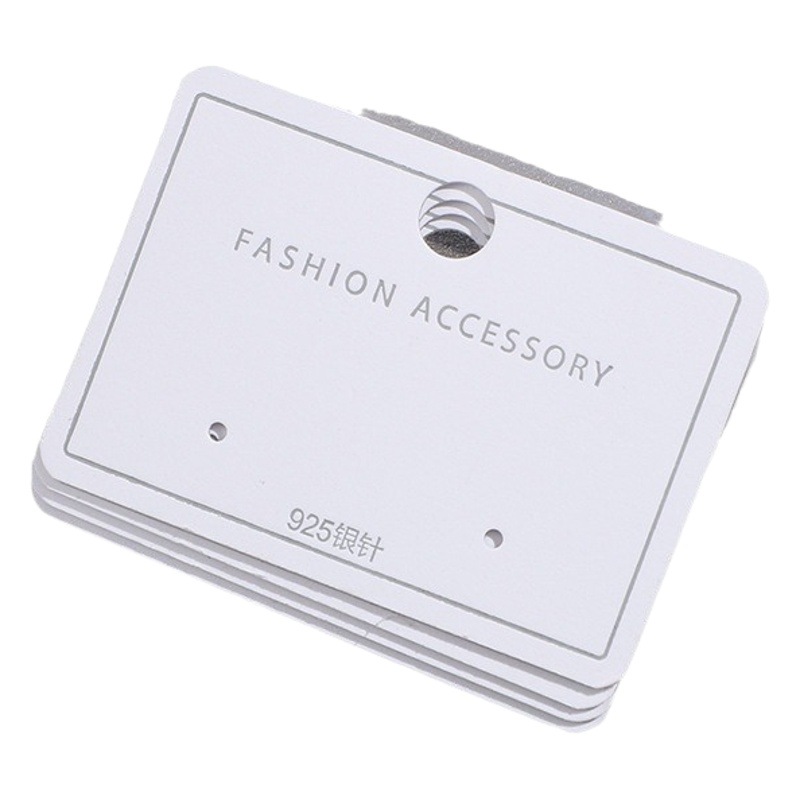Factory direct earrings ear nail card PVC sticker with hook jewelry packaging card with 925 silver needle can be fixed LOGO