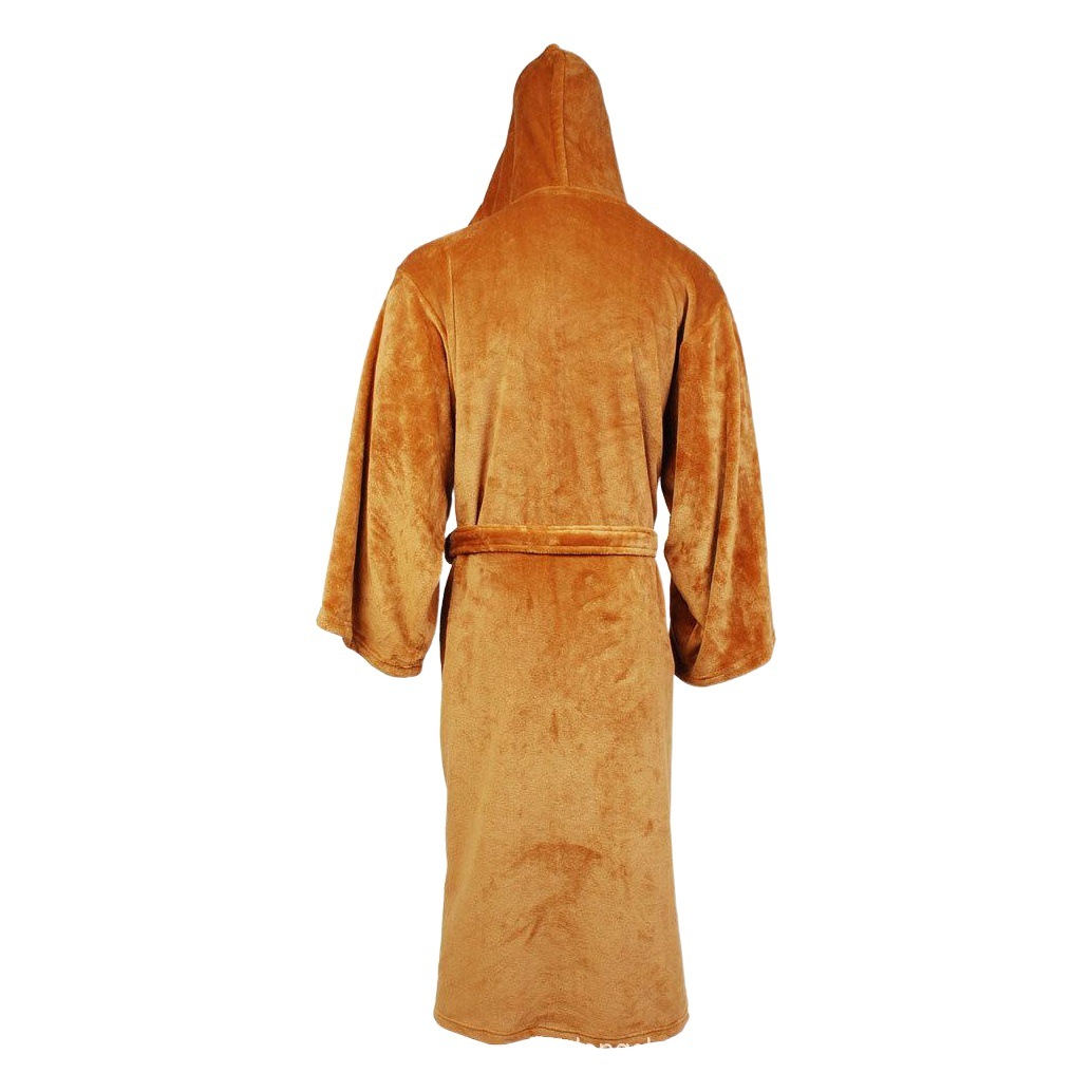 Autumn Men's Long Bathrobe Star Wars Jedi Cloak Pajamas Sleepwear Loungewear Flannel Planet 8