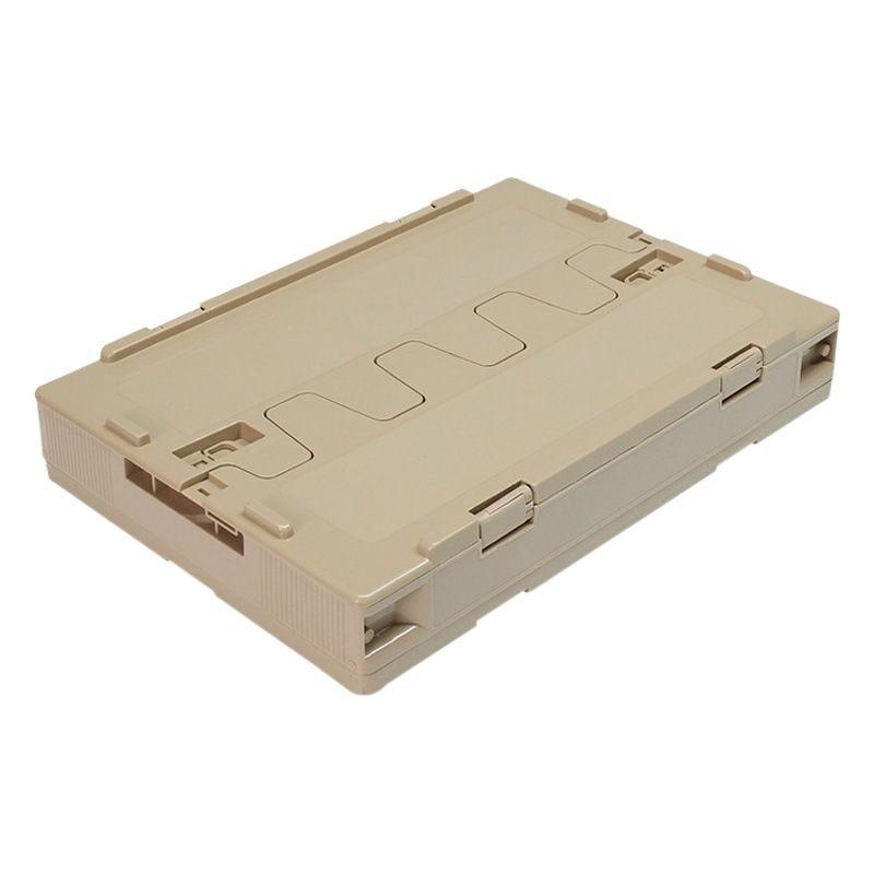530-340 Folding Box with Lid Khaki Multifunctional Folding Car Backup Storage Box Household Glove Box