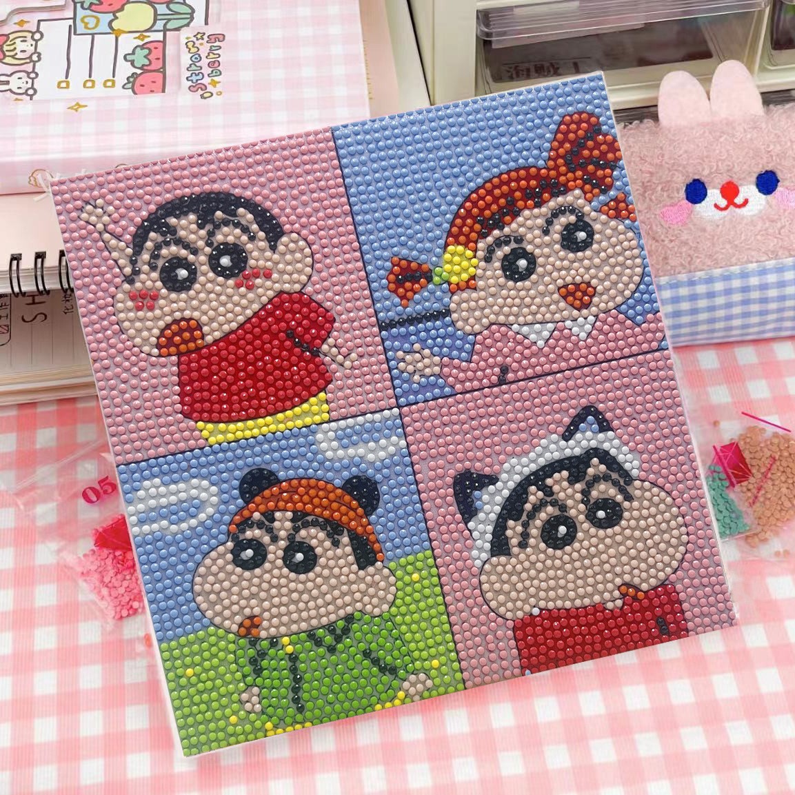 Picture of Original God New Diamond painting children student diy handmade diamond material package with frame Cartoon Cartoon educational toys