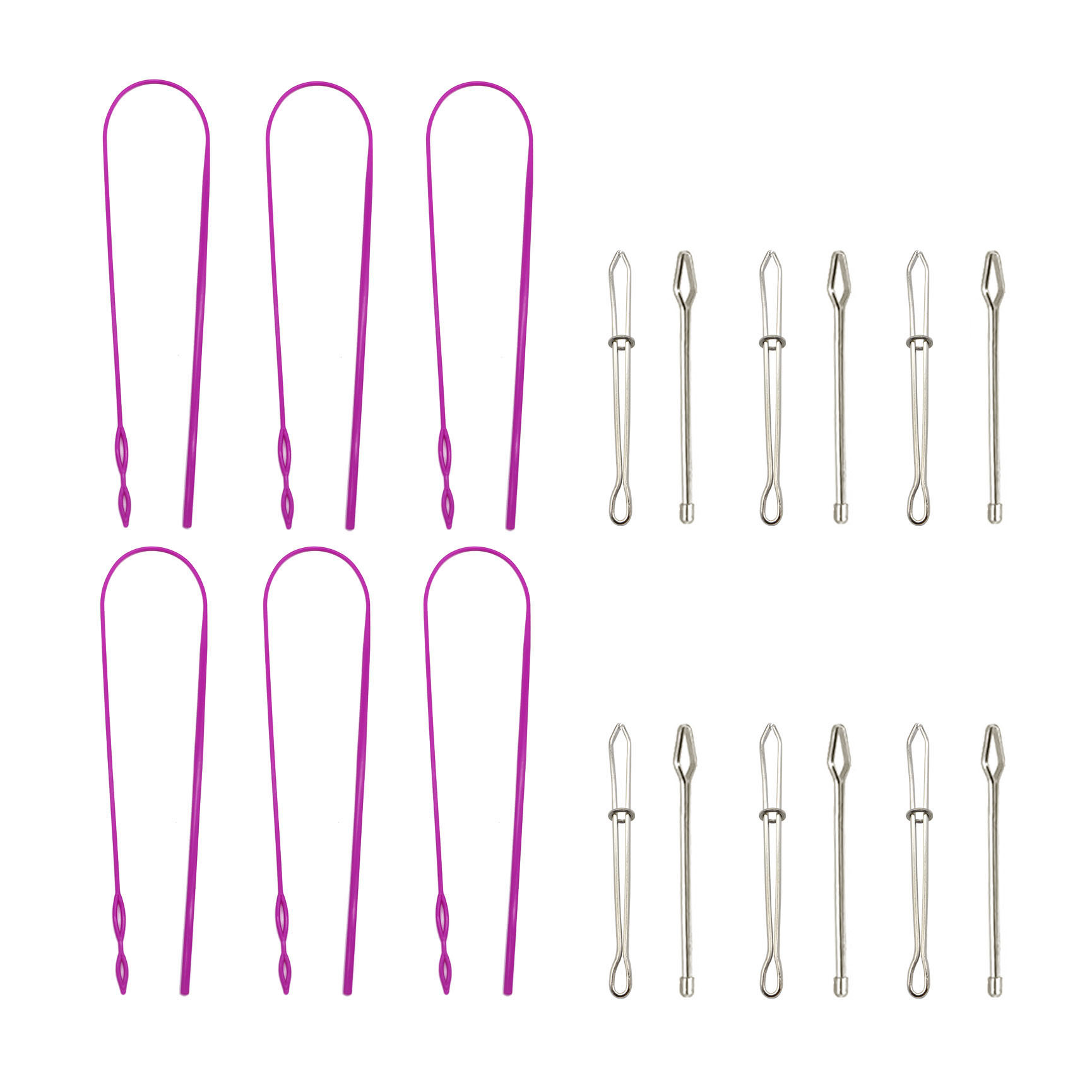 Picture of Amazon Elastic Band Threading Tool Set Long Plastic Threader Lead Wire Double-Hole Threading Clamp Sewing Tool