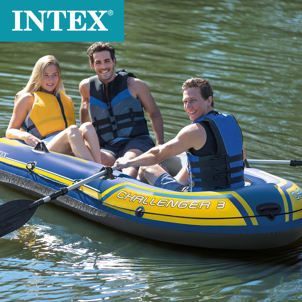 INTEX Challenger 2/3 people thickened inflatable boat kayak fishing boat inflatable boat drifting boat slurry distribution and pump