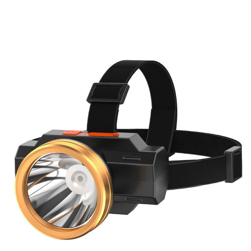 Cross-border new plastic headlamp, USB rechargeable high-intensity headlamp, head-mounted fishing mining light, focused light night fishing patrol