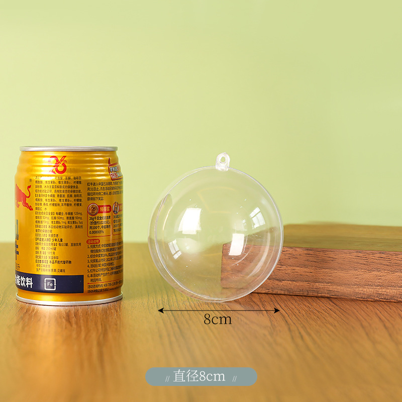 Picture of 3-20Cmps Hollow Plastic Transparent Ball Shopping Mall Festive Creative Christmas Ball Wedding Decoration Ball