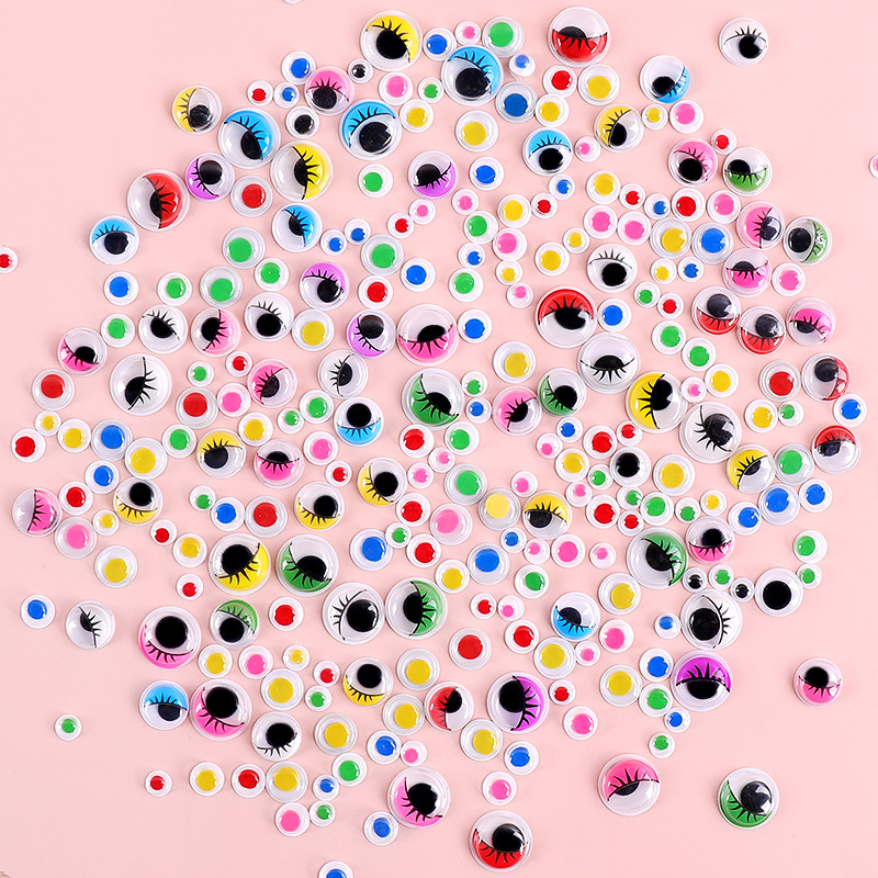 Picture of Children's Handmade Colorfulful Eye Stickers Kindergarten Art Materials DIY Accessories Animal Black and White Movable Eyeballs Small