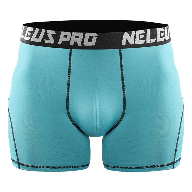 Sports Tights Men's Breathable Compression Fitness Shorts High Elastic Running Training Basketball Leggings Boxer Three-Quarter Pants