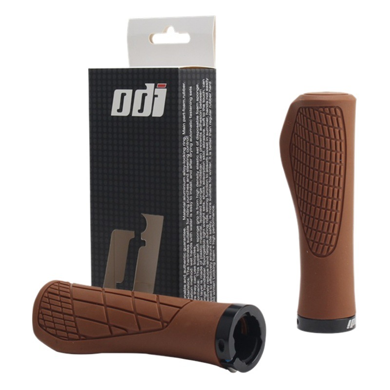 American ODI rubber meat ball grip mountain bike grip lockable non-slip shock-absorbing folding bike riding grip