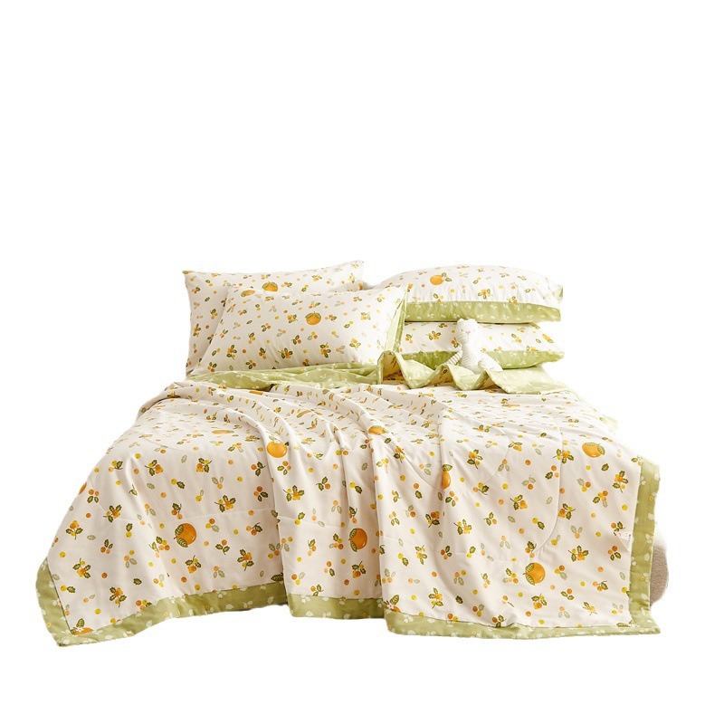 Picture of Machine washable Class A Mother and Child Pure Cotton Summer Cool Quilt Cotton Air-conditioning Quilt Children's Pure Cotton Summer Quilt Cartoon Thin Quilt Core 1