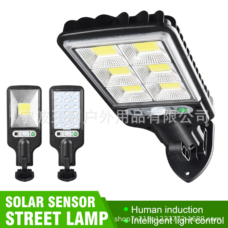 New Solar Outdoor Led Courtyard Wall Lamp Human Body Sensor Garden Terrace Garage Door Waterproof Safety Street Light