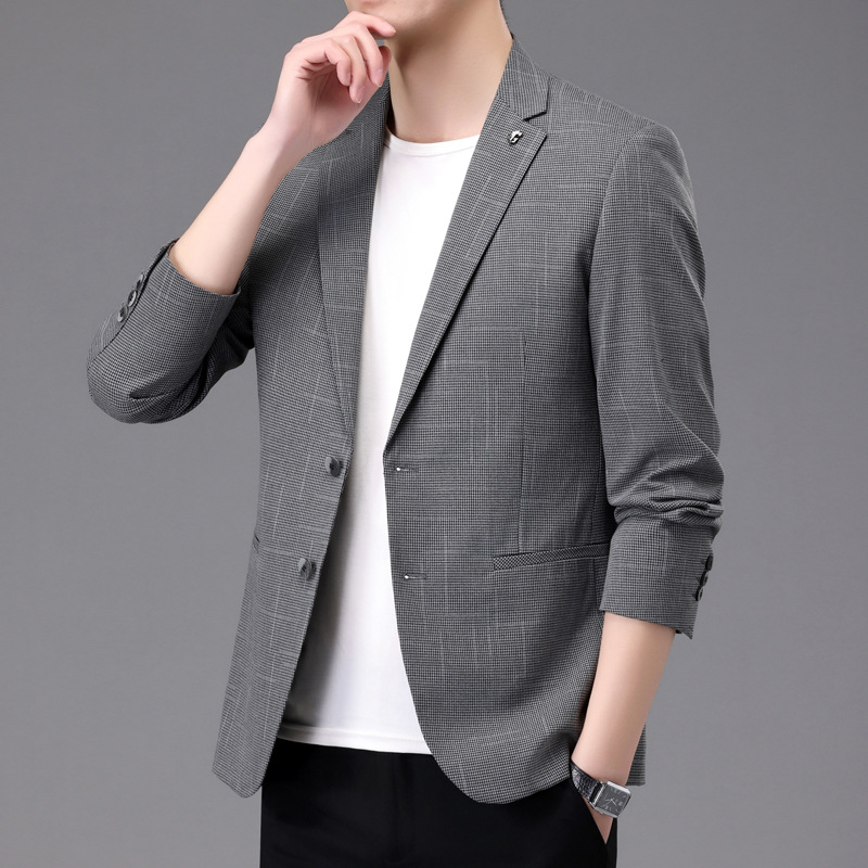 2024 spring, summer and autumn new fashion all-match casual fashion comfortable youth business slim single suit Korean thin