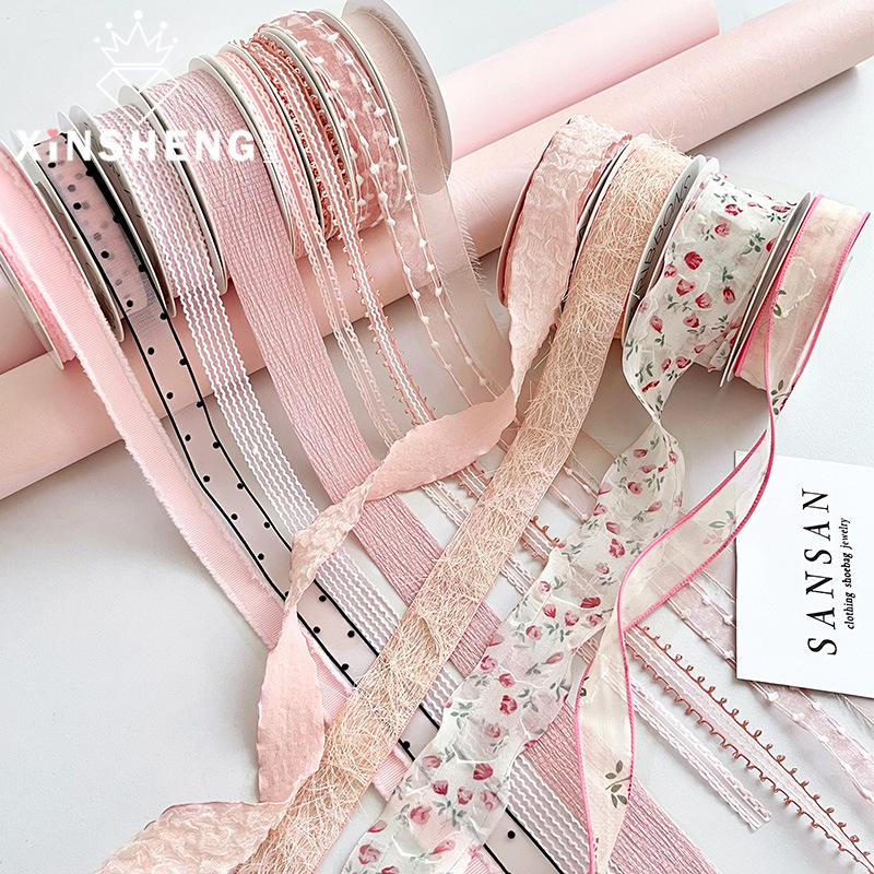 Core Fu Rizhao Honey Series Ribbon Flower bouquet decorative streamer handmade floral diy gift wrapping strap