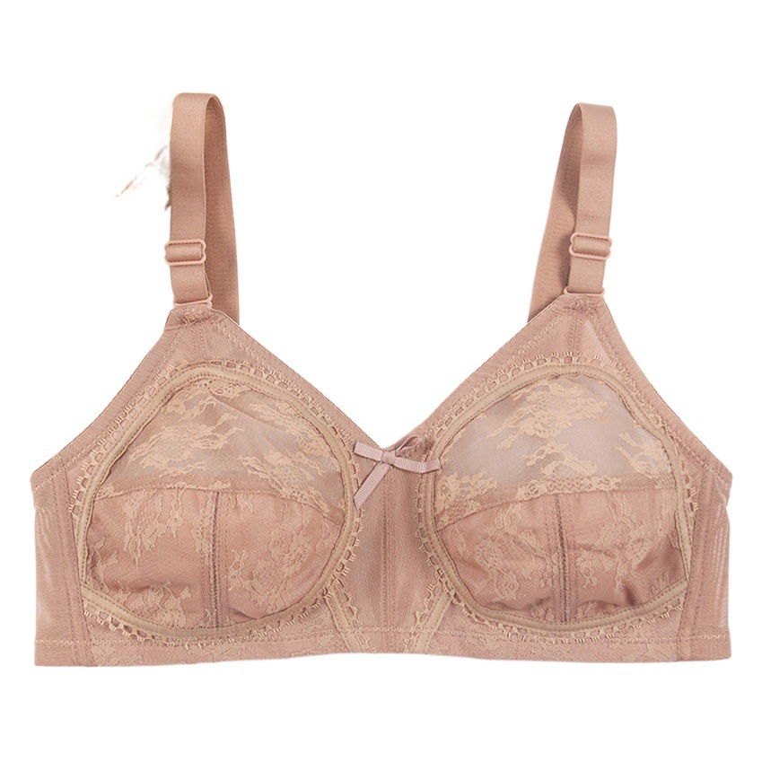 Cross-border new middle-aged and elderly wireless plus size bra push up breast collection thin comfortable breathable underwear in stock