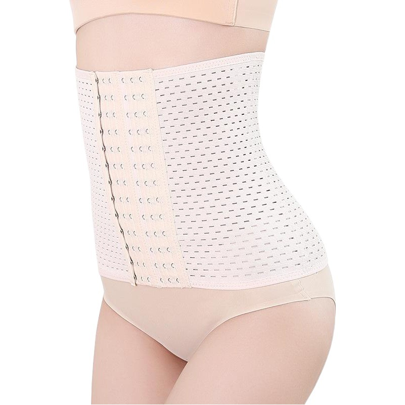 Factory wholesale postpartum abdomen belt summer hollow breathable belt fitness adjustable plastic belt six-row buckle