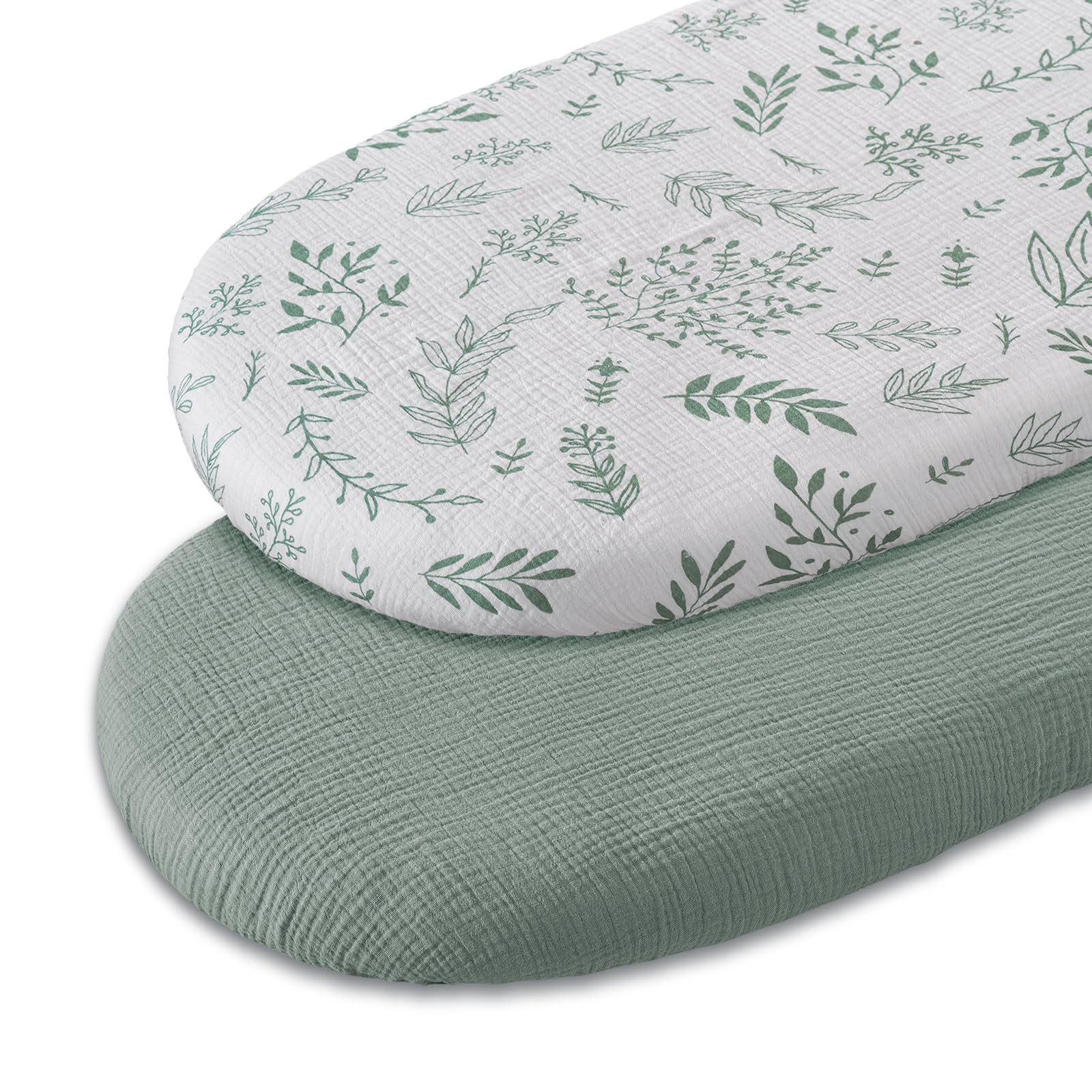Cross-border Baby Cradle Bed Cover 2-piece Muslin Breathable Cotton Yarn Cradle Mattress Removable Change Cover