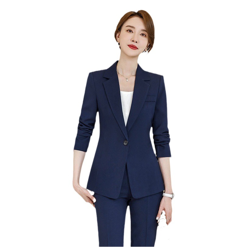 High-end Goddess Fan Professional Suit Fashionable Elegant Spring and Autumn Front Desk Reception Dress Beautician Work Clothes