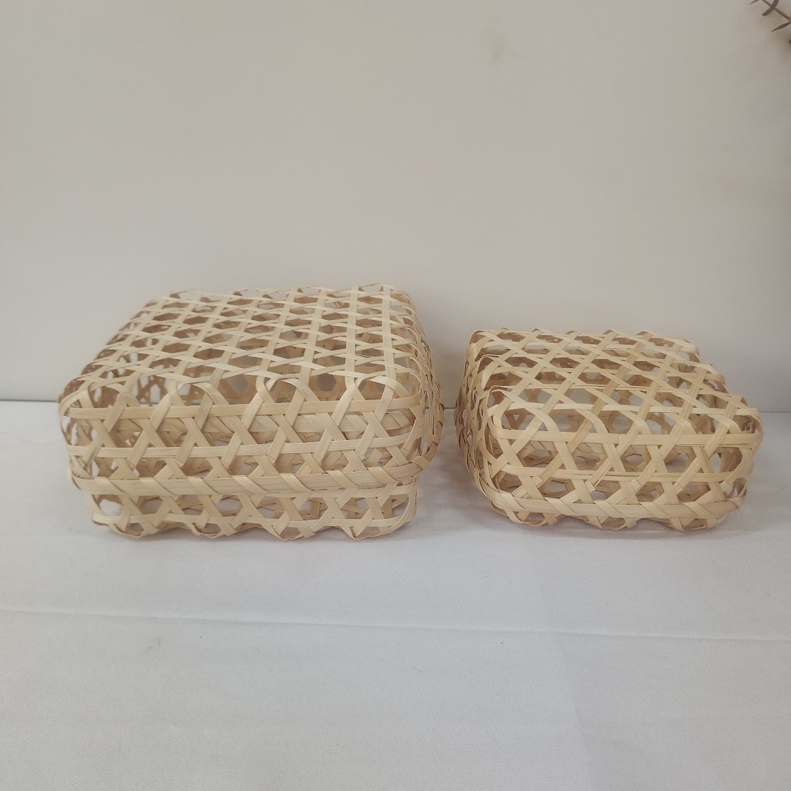 Chinese Style Bamboo Basket Gift Box Accompanying Gift Box Holiday Gift Candy Packaging Basket