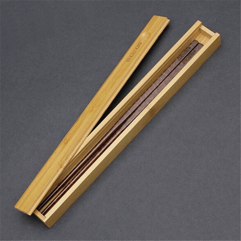 Creative chopsticks wooden box bamboo chopsticks packing box storage wooden box processing custom New Year gift box manufacturer