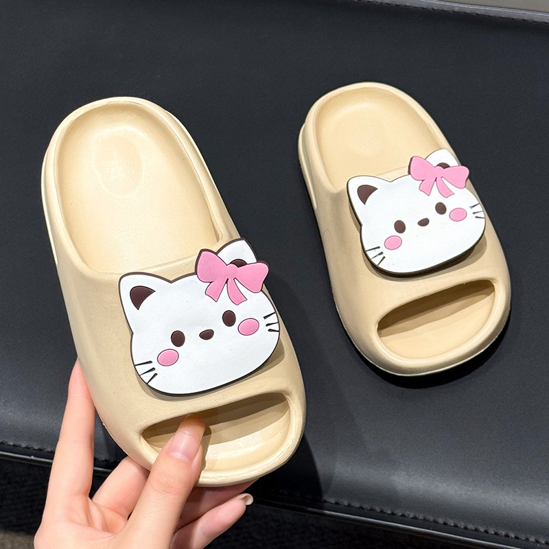 Bow Cat Slippers for Outer Wear Eva Kidsren's Slippers Women's Home Slippers Baby Boys' Slippers Boys and Girls' Shoes