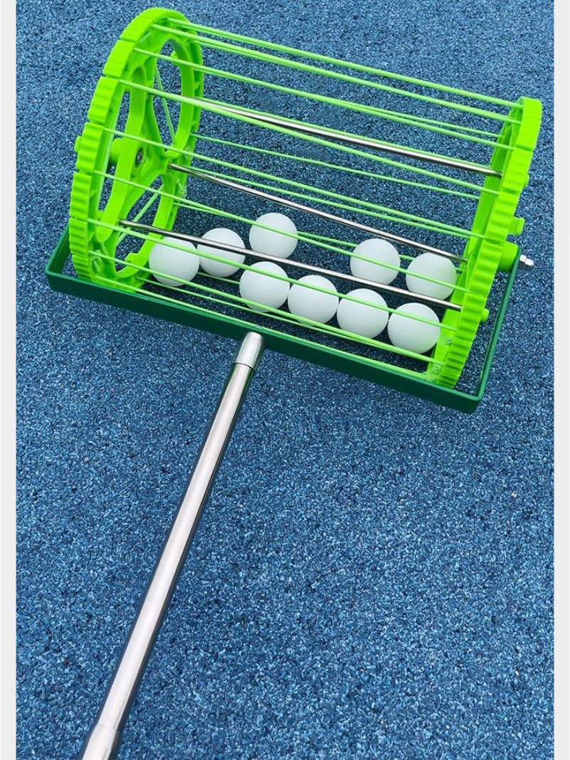 Roller ping pong ball picker, portable telescopic ball picker, ball collection net, adjustable angle ball picker, ball picker, ball picking net basket