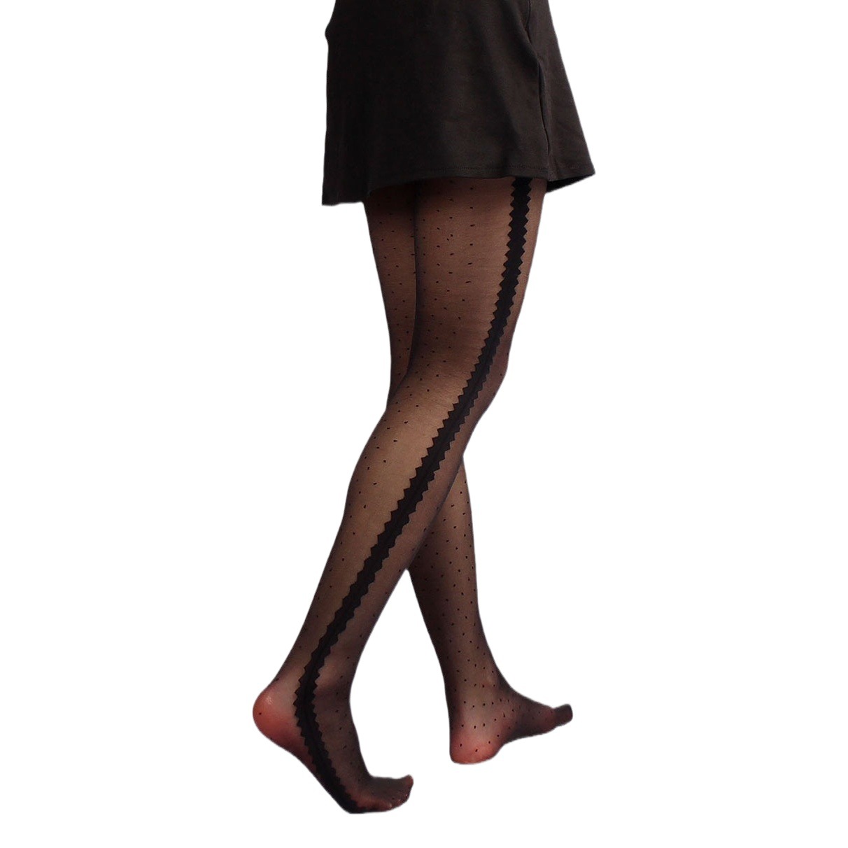 30D bikini crotch thin sexy stockings female Manzi 12A07 little wave edge pantyhose wholesale