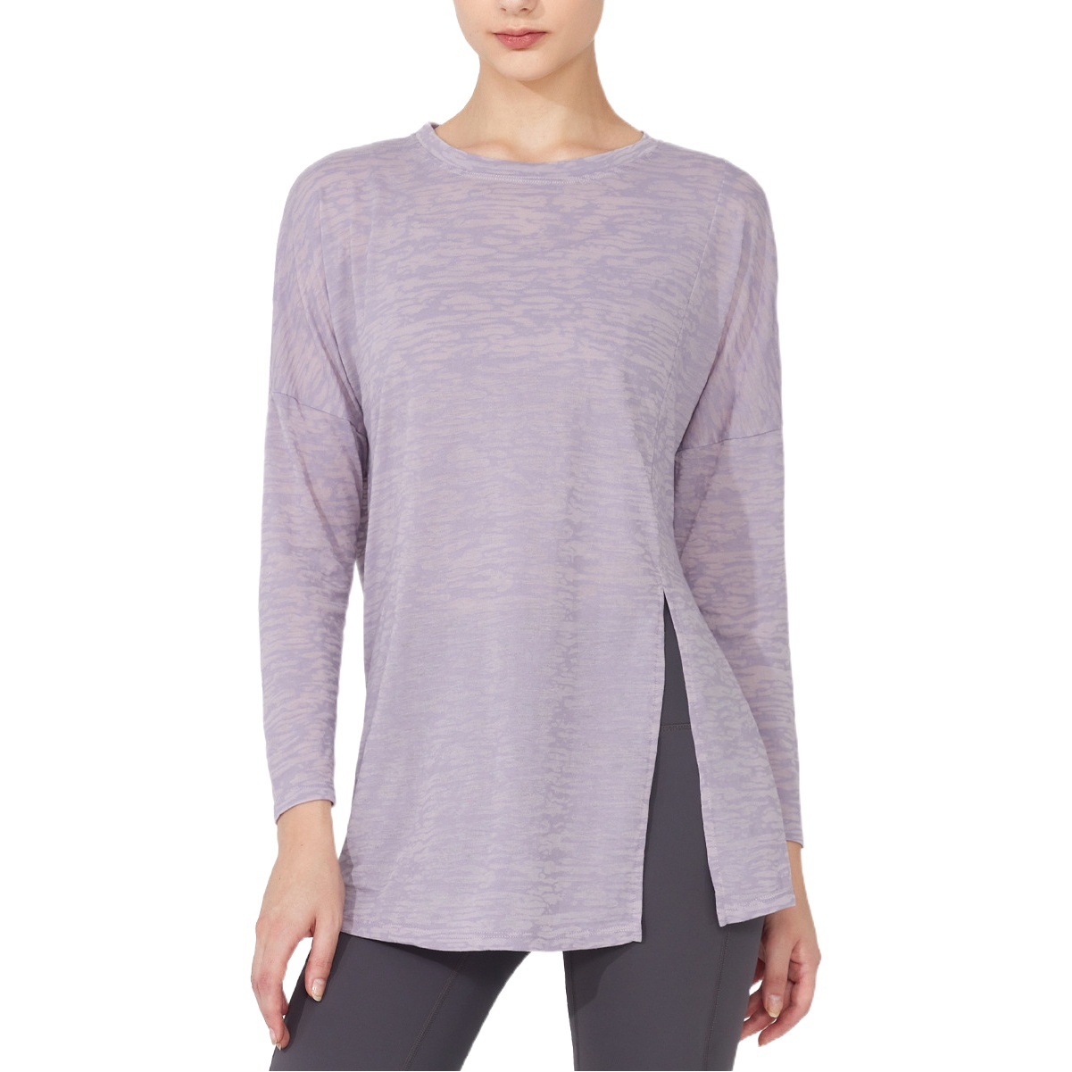 2023 workout clothes women's plus size sports top new long-sleeved running sports women's suit yoga clothes loose blouse