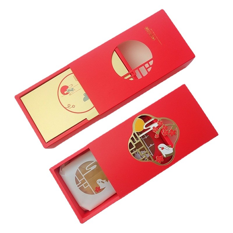 2026 New Model 2-Piece 100G/125G Mooncake Packaging Box Snowskin Mooncake Box Creative Mid-Autumn Festival Gift Box Egg Yolk Pastry Box
