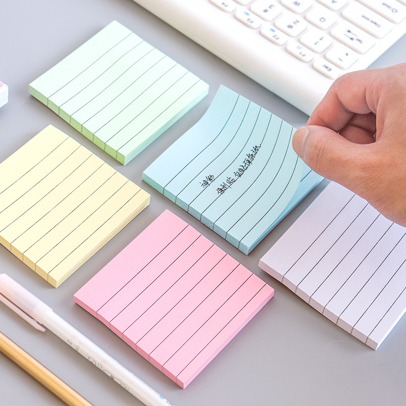Office Stationery Horizontal Line Small Note Book Square Message Note N Times Thickeneded 70 Sticky Notes Wholesale