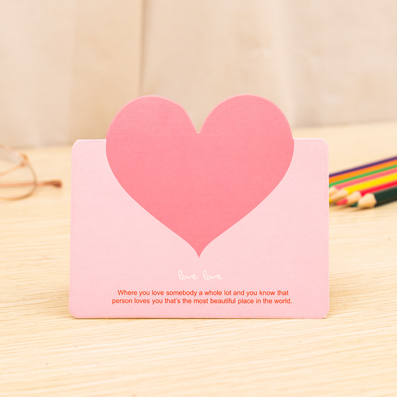 Picture of Cross-border South Korea Creative Universal Love Greeting Card Christmas Valentine's Day Small Card Birthday Tanabata Blessing Message Card