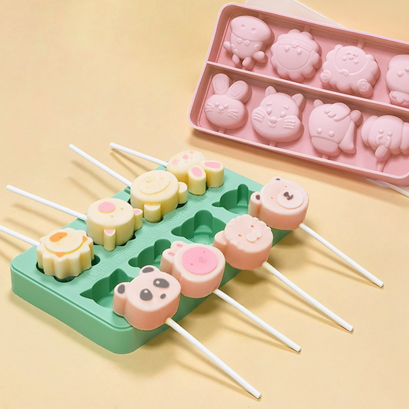 Sanxin Cheese Stick Children Cartoon Lollipop Silicone Mold Homemade Candy Chocolate Baby Food Mold