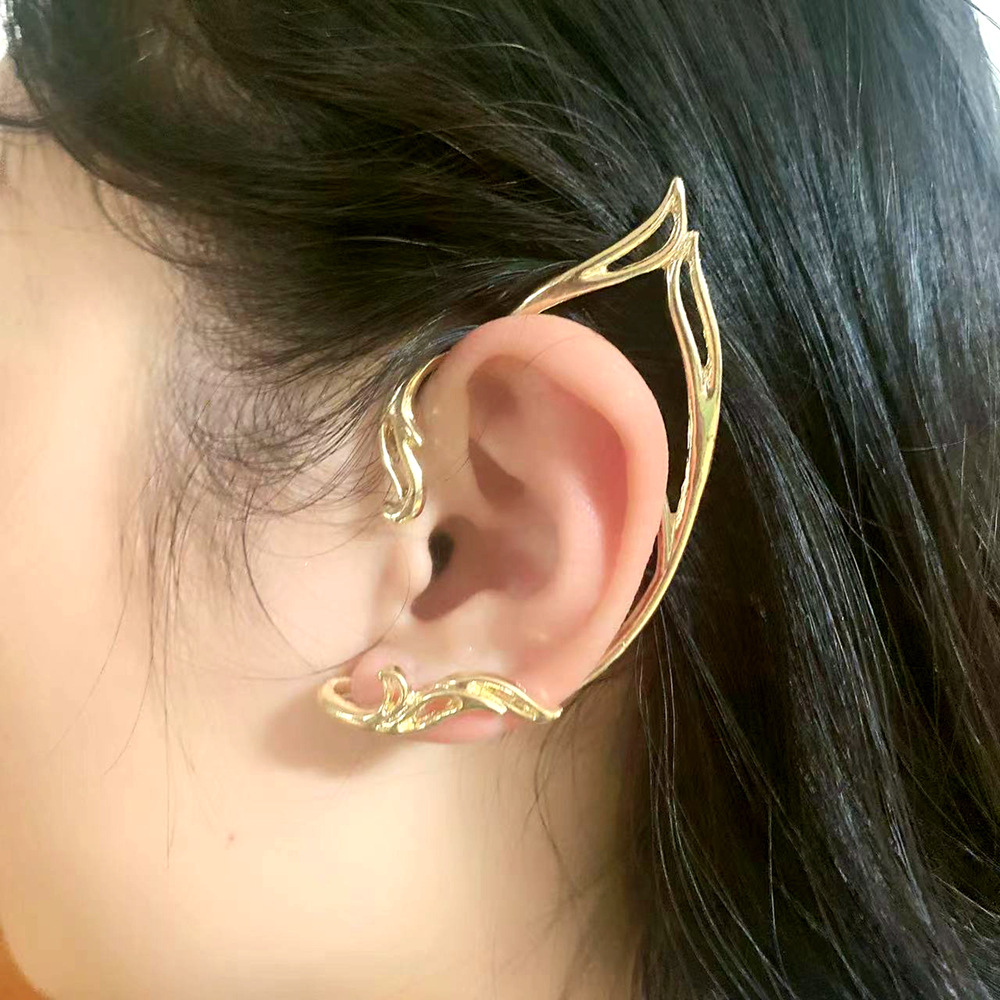 Europe and the United States cross-border earrings female personality all-match simple elf ear hook ear clip hot ear bone clip wholesale