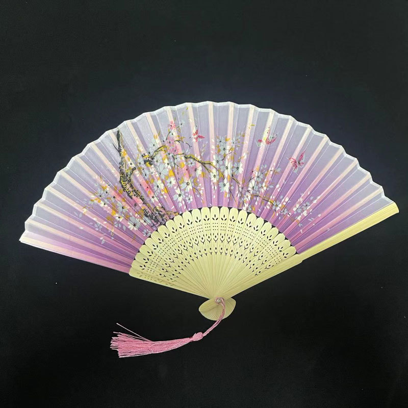 Picture of Folding Fan Bamboo Ancient Fan Student Girl Chinese Style Small Fan Scenic Spot Export Wholesale Retail Gift Decorative Fan