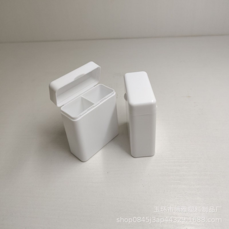 Square Flip-Top Granular Chewing Candy Box Plastic Bottle 50ml Pe Xylitol Bottle Plastic Candy Box Flip-Top