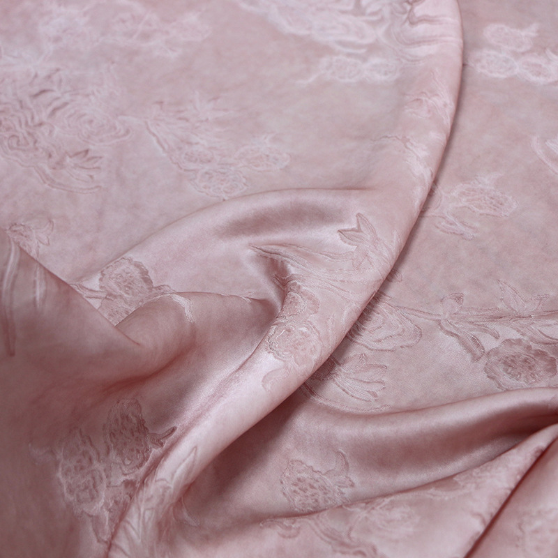 Picture of [Dirty Pink] New Chinese Style, Simple and Poetic Oriental Aesthetics, Wabi-Sabi Style, Silk Jacquard Dirty Dyed Fabric